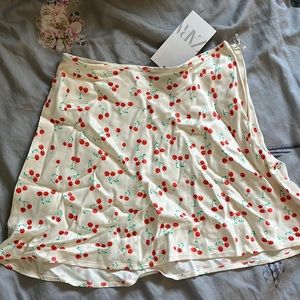 Mini Cherry Print Skirt